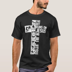 Christelijke jiu jitsu deze jongen loopt op jesus t-shirt