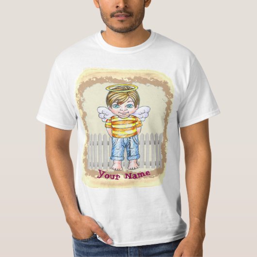 Christelijke jongensengel t-shirt (Voorkant)