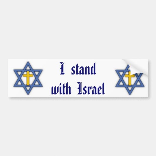 Christelijke joodse steun voor Israël Bumpersticker (Voorkant)