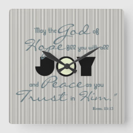 Christelijke Joy Vierkante Klok