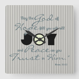 Christelijke Joy Vierkante Klok