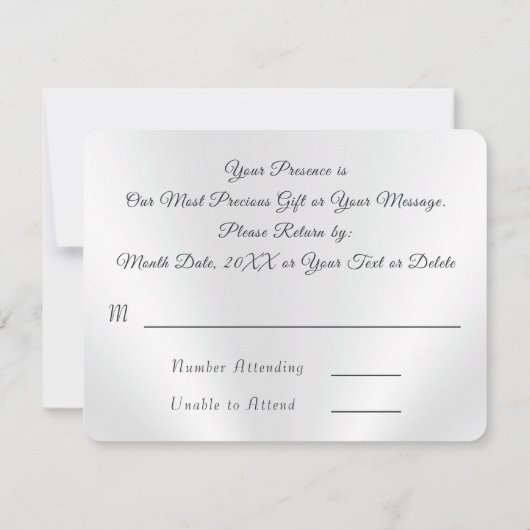 Christelijke jubileum- of trouwreactiekaarten kaart (Achterkant)