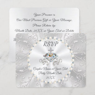 Christelijke jubileum- of trouwreactiekaarten kaart