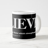 Christelijke JUMBO COFFEE/SOUP MUG - GELOOF Grote Koffiekop (Voorkant rechts)