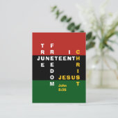 Christelijke JUNETEENTH Briefkaart (Staand voorkant)