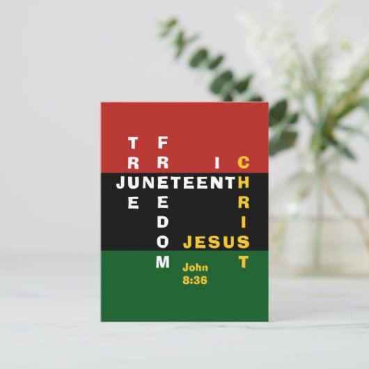 Christelijke JUNETEENTH Briefkaart (Staand voorkant)