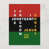Christelijke JUNETEENTH Briefkaart (Voorkant)