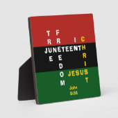 Christelijke JUNETEENTH Fotoplaat (Voorkant)