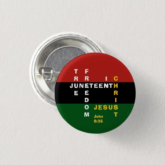 Christelijke JUNETEENTH Ronde Button 3,2 Cm (Voorkant /achterkant)