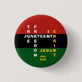 Christelijke JUNETEENTH Ronde Button 3,2 Cm (Voorkant)