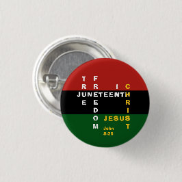 Christelijke JUNETEENTH Ronde Button 3,2 Cm