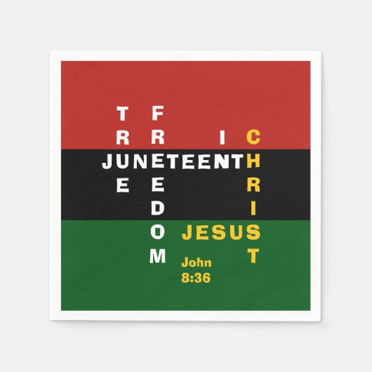 Christelijke JUNETEENTH Servet (Voorkant)