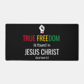Christelijke Juniteits - TRUE VRIJHEID IN JESUS Bureaumat (Voorkant)