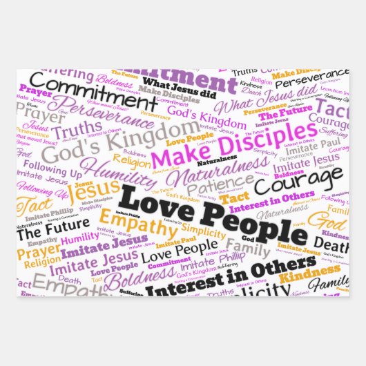 Christelijke JW LPMD Gift Wrapping Sheet Set 01 Inpakpapier Vel (Voorkant)