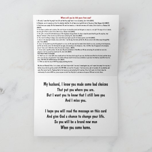 Christelijke Kaart (Binnen)