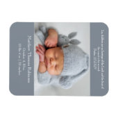 Christelijke Kaart geboortenaankondiging - Grijs & Magneet (Horizontaal)