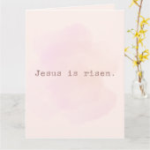 Christelijke Kaart: Jezus is verrezen. Wees dapper Kaart (Gele Bloem)