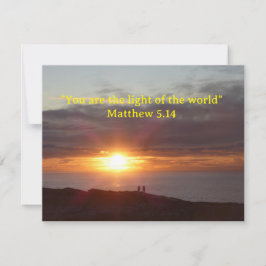 Christelijke kaart Matthew 5:14 (Leeg binnen)