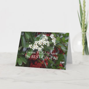 Christelijke kaart met evangelbericht