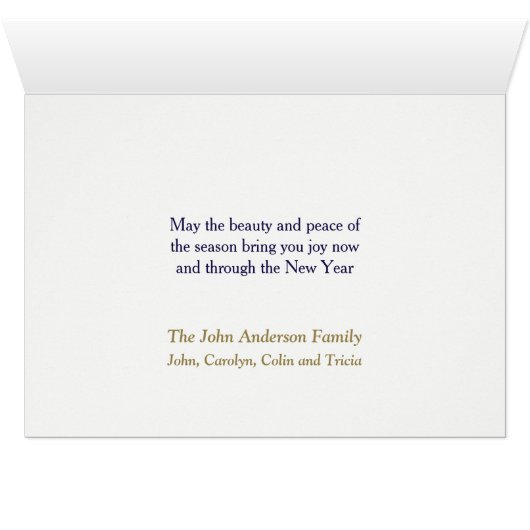 Christelijke Kaart met Kerstmis in het kader van h (Binenzijde Horizontaal (Onderkant))