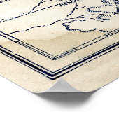  Christelijke kaart van het Heilige Land Jerusalem Poster (Hoek)