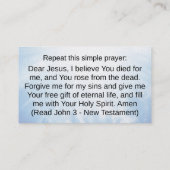 Christelijke Kaart Visitekaartje (Achterkant)