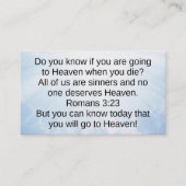 Christelijke Kaart Visitekaartje (Voorkant)