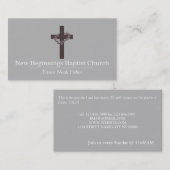 Christelijke kaart voor pastor-christenen visitekaartje (Voorkant / Achterkant)