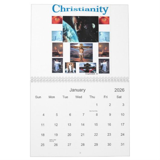 Christelijke kalander kalender (Jan 2026)