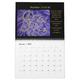 Christelijke kalender bijbel kunst