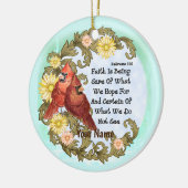 Christelijke Kardinalen Faith Keramisch Ornament (Links)