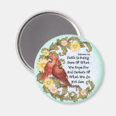 Christelijke Kardinalen Faith Magneet (Voorkant / Achterkant)