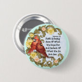Christelijke Kardinalen Faith Ronde Button 5,7 Cm (Voorkant /achterkant)