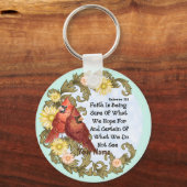 Christelijke Kardinalen Faith Sleutelhanger (Voorkant)