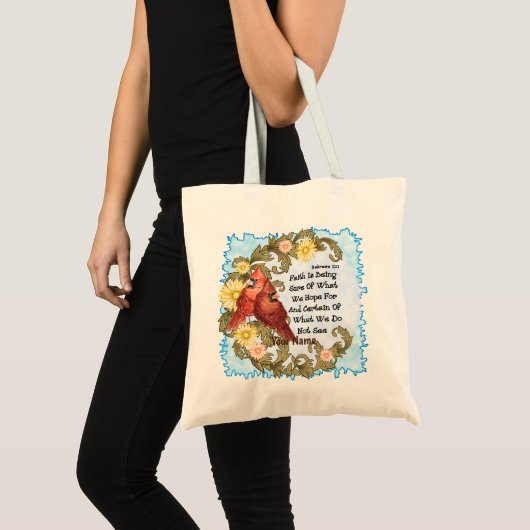 Christelijke Kardinalen Faith Tote Bag (Voorkant (product))
