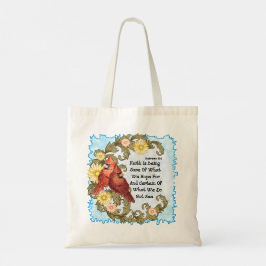 Christelijke Kardinalen Faith Tote Bag (Achterkant)