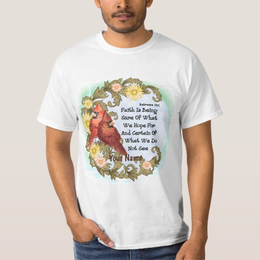 Christelijke Kardinals Faith T-Shirt (Voorkant)
