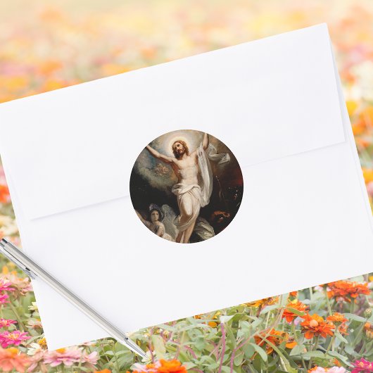 Christelijke Katholiek Jezus Christus is met Pasen Ronde Sticker