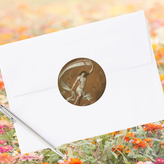 Christelijke Katholiek Jezus Christus is met Pasen Ronde Sticker