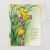 Christelijke Katholieke Bloemenkruis Jezus Happy E Feestdagenkaart (Voorkant)