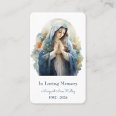 Christelijke Katholieke Heilige Maria Gebed Kaart Visitekaartje (Voorkant)