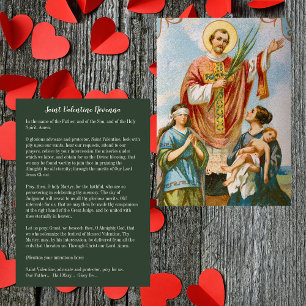 Christelijke Katholieke Heilige Valentijn Novenna Feestdagenkaart