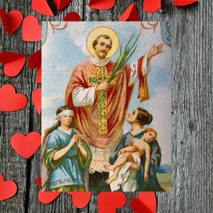 Christelijke katholieke heilige Valentijnsdag Briefkaart