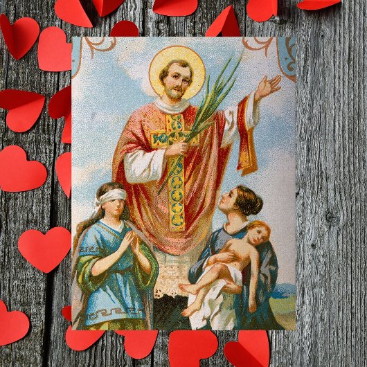Christelijke katholieke heilige Valentijnsdag Briefkaart