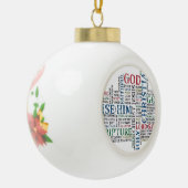 Christelijke/katholieke kerstboom keramische bal ornament (Links)