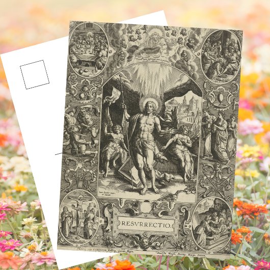 Christelijke Katholieke Opstanding Jezus Feestdagenkaart