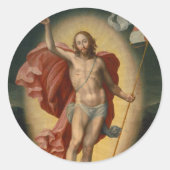 Christelijke katholieke opstanding van Jezus Ronde Sticker (Voorkant)