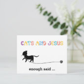 Christelijke katten en jezus | Genoeg gezegd Briefkaart (Staand voorkant)