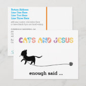 Christelijke katten en jezus | Genoeg gezegd Briefkaart (Voorkant / Achterkant)