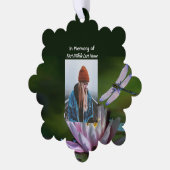 Christelijke Keepsake Memorial Dragonfly Lotus Flo Ornament Kaart (Links)